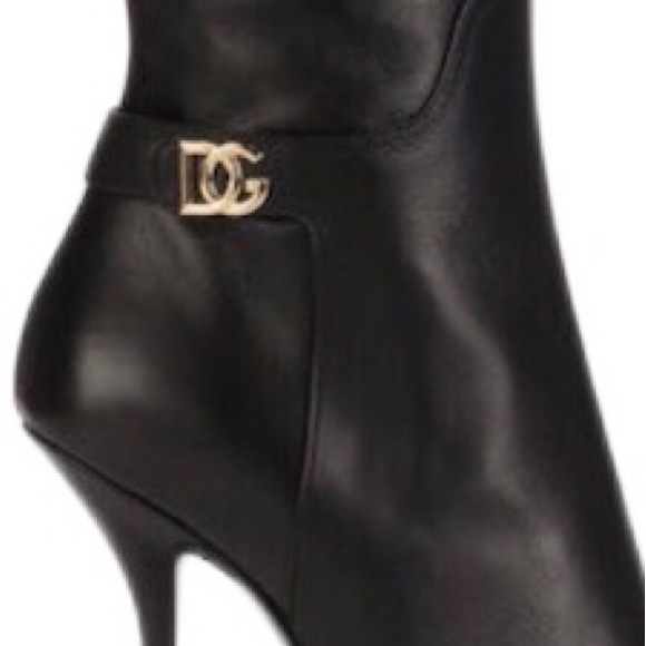 Dolce and Gabbana Black Stiletto Boots Knee High - Picture 3 of 11